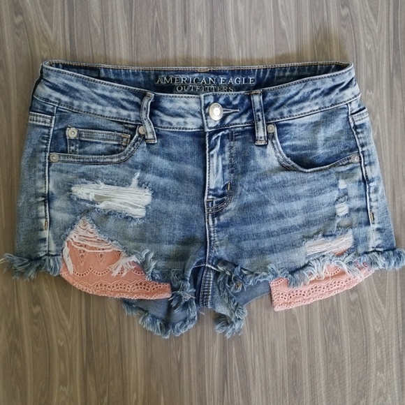 distressed denim shorts american eagle